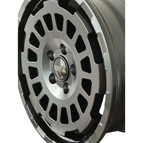 8x17 ET40 Twin-Monotube-Projekt-AT1 Monobloc Alufelge in schwarz für VW T5